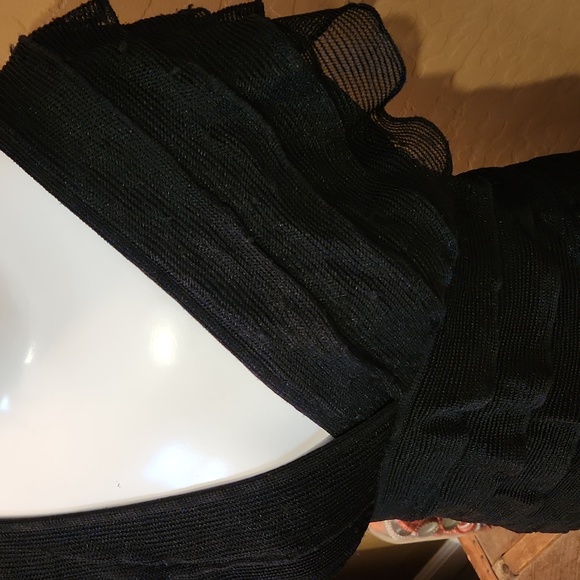 Max Studio Black Ruffle Dress (0790) - Picture 4 of 6